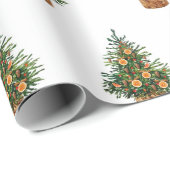 Kerstboomvakantie Moderne Eenvoudige seizoensinvlo Cadeaupapier (Rol Hoek)