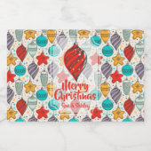  kerstboomvakantie Ornamenten Mini Likeurfles Etiket (Enkel label)