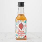  kerstboomvakantie Ornamenten Mini Likeurfles Etiket (Voorkant)