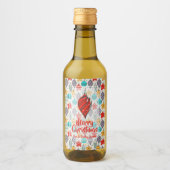 kerstboomvakantie Ornamenten Mini Wijn Etiket (Voorkant)