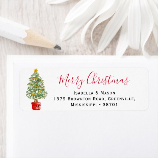 kerstboomvakantie retournering label (Insitu)
