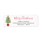 kerstboomvakantie retournering label (Voorkant)