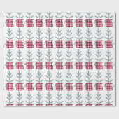 kerstboomvakantie Rode Buffalo-vinkje Cadeaupapier (Vlak)