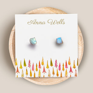 kerstboomvakantie Square Earning Display Card Vierkante Visitekaartjes