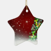 Kerstboomvakantie Vredesliefhebber Keramisch Ornament (Rechts)