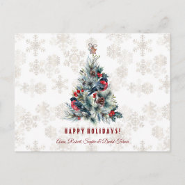 kerstboomvakantie wil monogram briefkaart