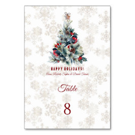 kerstboomvakantie wil monogram kaart