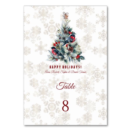 kerstboomvakantie wil monogram kaart (Voorkant)