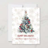 kerstboomvakantie wil monogram magnetische uitnodiging (Voorkant)