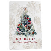 kerstboomvakantie wil monogram medium cadeauzakje (Voorkant)