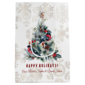 kerstboomvakantie wil monogram medium cadeauzakje (Achterkant)