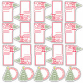 kerstboomvakantie zelfstekende cadeauLabels Sticker (Voorkant)