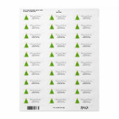 kerstboomvakantieadres etiket (Full Sheet)