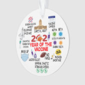 Kerstboomvakantiebedding Funny Keepslag 2021 Ornament (voorkant)