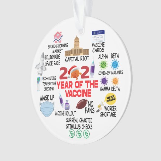 Kerstboomvakantiebedding Funny Keepslag 2021 Ornament (voorkant)