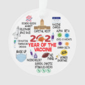 Kerstboomvakantiebedding Funny Keepslag 2021 Ornament (voorkant)