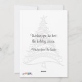  kerstboomvakantiekaart naar kleur feestdagenkaart (Achterkant)