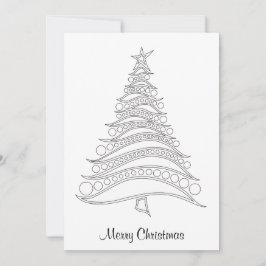  kerstboomvakantiekaart naar kleur feestdagenkaart