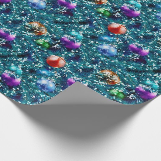 kerstboomval cadeaupapier (Hoek)