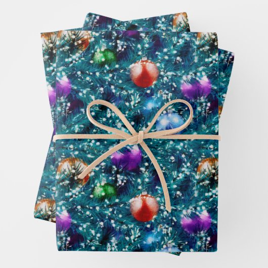 kerstboomval inpakpapier vel (In situ)