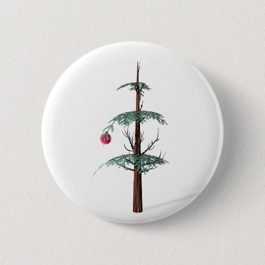 kerstboomval ronde button 5,7 cm (Voorkant)