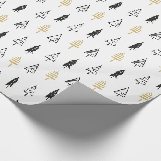 kerstboomvariëteit - Wit Cadeaupapier (Hoek)