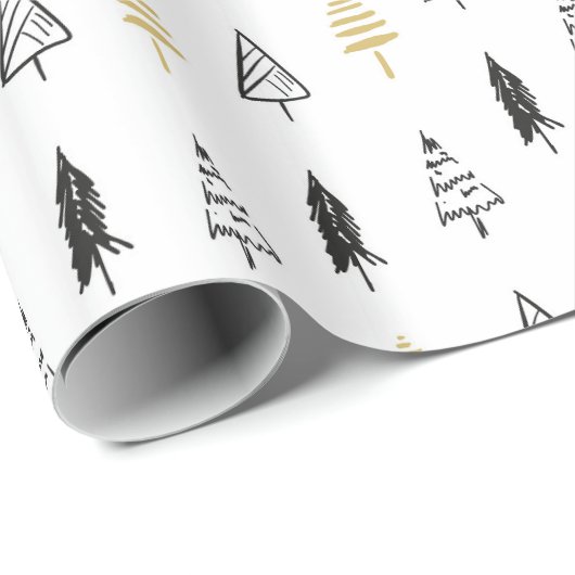 kerstboomvariëteit - Wit Cadeaupapier (Rol Hoek)