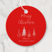 kerstboomvector kerst bedankjes labels (Voorkant)