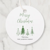 kerstboomvector kerst bedankjes labels (Achterkant)