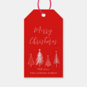 kerstboomvector kerst cadeaulabel (Voorkant)