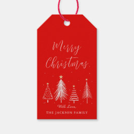 kerstboomvector kerst cadeaulabel