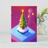 kerstboomvectorpatroon wenskaart feestdagenkaart (Staand voorkant)