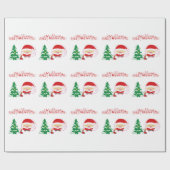 kerstboomvellen cadeaupapier (Vlak)