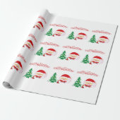 kerstboomvellen cadeaupapier (Uitgerold)