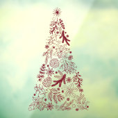 Kerstboomvensterdecalen vinyldecor raamsticker (Vel 3)