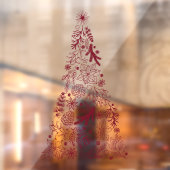Kerstboomvensterdecalen vinyldecor raamsticker (Vel 2)