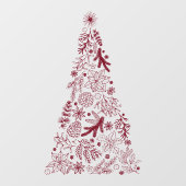 Kerstboomvensterdecalen vinyldecor raamsticker (Vel)
