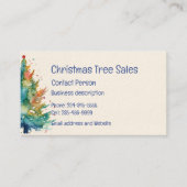 Kerstboomverkoop Visitekaartje (Voorkant)