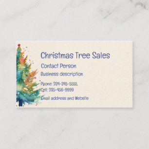 Kerstboomverkoop Visitekaartje