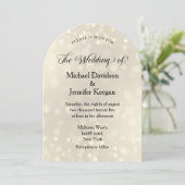 kerstboomverlichting achtergrond bruiloft kaart (Staand voorkant)