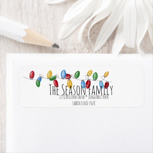 Kerstboomverlichting - Adreslabel Etiket (Insitu)