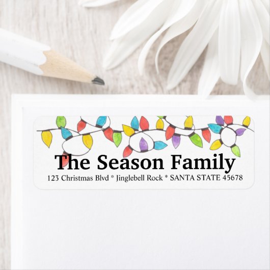 Kerstboomverlichting - Adreslabel Etiket (Insitu)