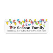 Kerstboomverlichting - Adreslabel Etiket (Voorkant)