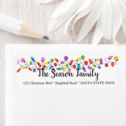 Kerstboomverlichting - Adreslabel Etiket (Insitu)