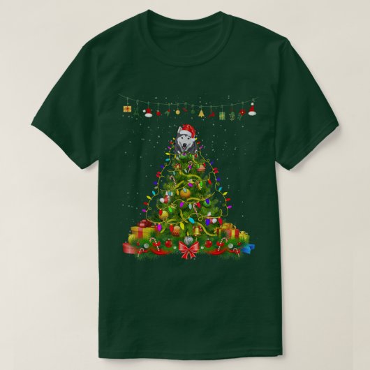 kerstboomverlichting Alaskan Dog Gift Lover T-shir T-shirt (Design voorkant)