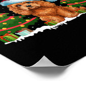 Kerstboomverlichting Apoo Dog Santa Hat Christmas Poster (Hoek)