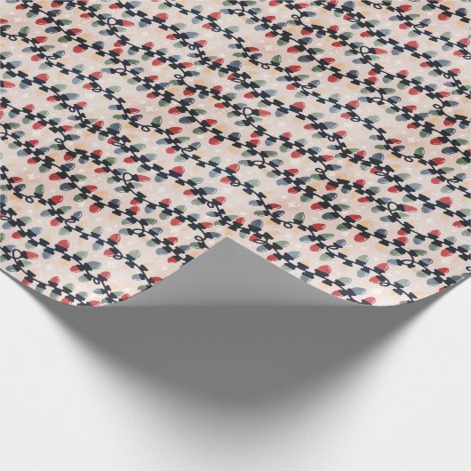 kerstboomverlichting cadeaupapier (Hoek)