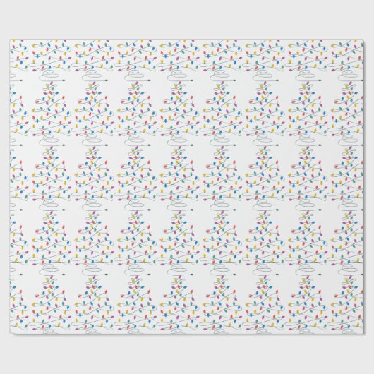 kerstboomverlichting cadeaupapier (Vlak)