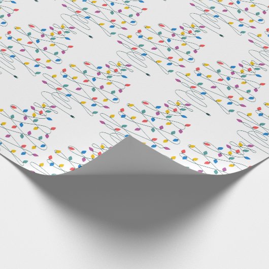 kerstboomverlichting cadeaupapier (Hoek)