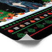 Kerstboomverlichting Cane Corso Dog Santa Ugly Xm Poster (Hoek)